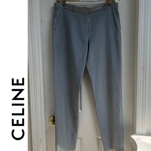 CELINE Paris 100% Silk Trousers X Bergdorf Goodman Vintage - Picture 1 of 14